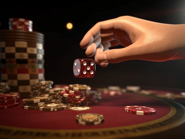 Baccarat table with card position markers